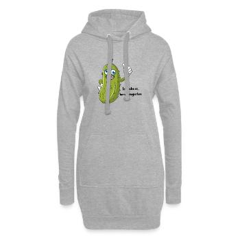 Herumgurken - lustige Gurke Geschenkidee - Hoodie-Kleid - Grau meliert - Vorne