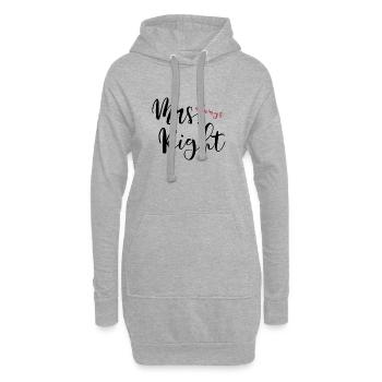 Mrs. always Right - Hoodie-Kleid - Grau meliert - Vorne