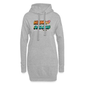 Bienvenue chez Dallas Texas Design - Sweat-shirt à capuche long Femme - gris chiné - Devant