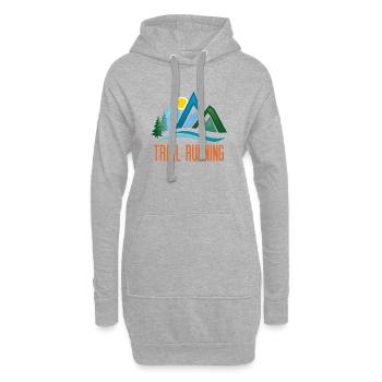 Trail Running - Sweat-shirt à capuche long Femme - gris chiné - Devant