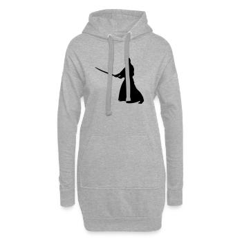 Aikido Iaido - Hoodie-Kleid - Grau meliert - Vorne