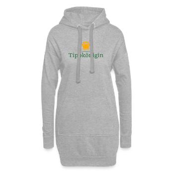 Tippkönigin - Geschenk für Tippspiel Gewinnerin - Hoodie-Kleid - Grau meliert - Vorne