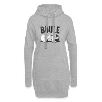 Boules de boules pour les joueurs de pétanque boulen - Sweat-shirt à capuche long Femme - gris chiné - Devant