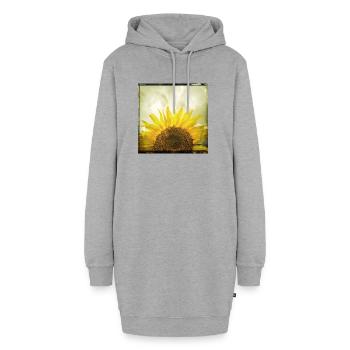 Demi-tournesol - Sweat-shirt à capuche long Femme - gris chiné - Devant