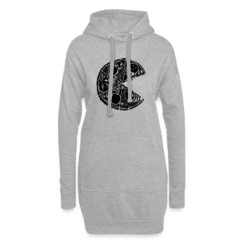 Pizza Partnershirt Slice Valentines Day pour le noir - Sweat-shirt à capuche long Femme - gris chiné - Devant