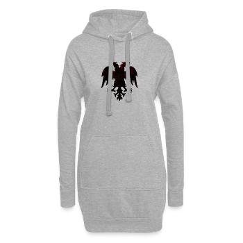 Shqipe - Sweat-shirt à capuche long Femme - gris chiné - Devant