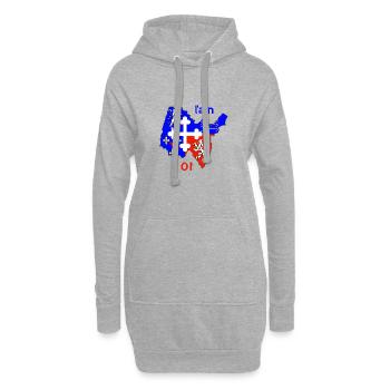 Ain - Sweat-shirt à capuche long Femme - gris chiné - Devant