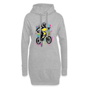 | de vélo Bmx Bmx Rider Vintage Coloré - Sweat-shirt à capuche long Femme - gris chiné - Devant