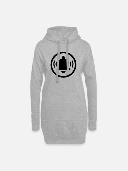 Ringing alarm bell - Hoodie Dress - heather grey