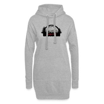 Switzerland Scherenschnitt - Hoodie-Kleid - Grau meliert - Vorne