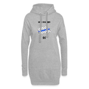 Loire atlantique - Sweat-shirt à capuche long Femme - gris chiné - Devant