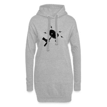 Marteau de thor Thor s marteau Mjolnir - Sweat-shirt à capuche long Femme - gris chiné - Devant