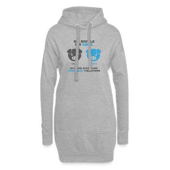 Cochon d’alimentation, Cochon gland - Sweat-shirt à capuche long Femme - gris chiné - Devant