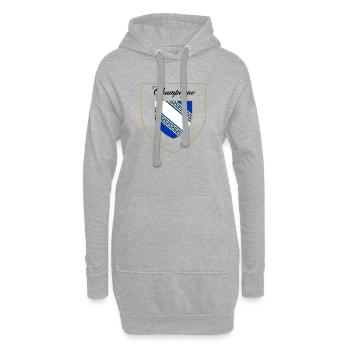 blockedTitle - Sweat-shirt à capuche long Femme - gris chiné - Devant