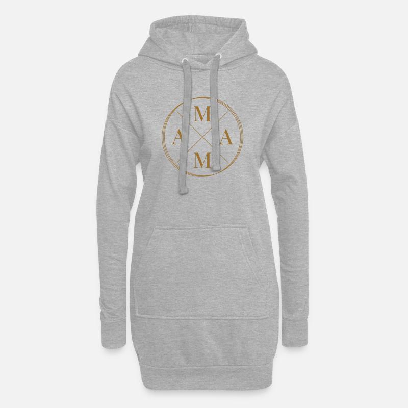 Mama Mutter Muttertag - Hoodie-Kleid - Grau meliert