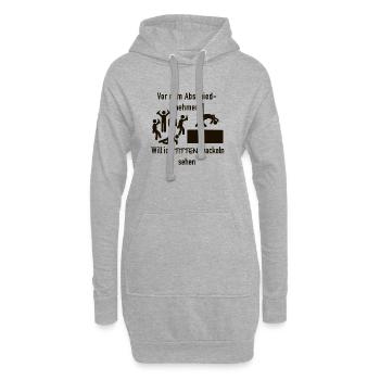 Junggesellenabschied - Spruch - Hoodie-Kleid - Grau meliert - Vorne