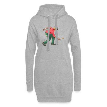 Tenue de pétanque boule pour boule bouler - Sweat-shirt à capuche long Femme - gris chiné - Devant