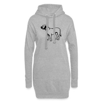 Hannoverscher Schweisshund - Hoodie-Kleid - Grau meliert - Vorne