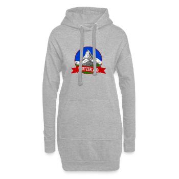 Matterhorn Emblem Schweiz Rundlogo - Hoodie-Kleid - Grau meliert - Vorne
