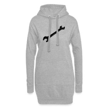 Clé - Sweat-shirt à capuche long Femme - gris chiné - Devant