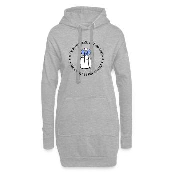 Fuck Peace Cool Dicton - Sweat-shirt à capuche long Femme - gris chiné - Devant