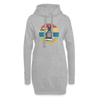 Yoga Esel Meditation Retro Vintage Omm Geschenk - Hoodie-Kleid - Grau meliert - Vorne