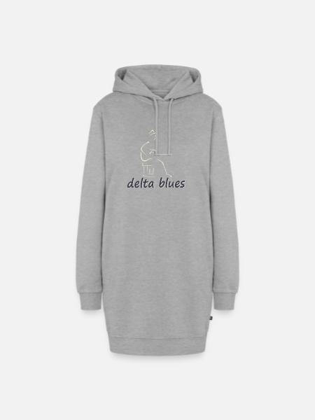Delta Blues - Hoodie-Kleid - Grau meliert