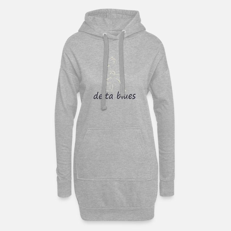 Delta Blues - Hoodie-Kleid - Grau meliert