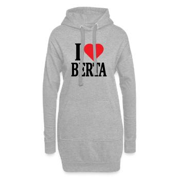 T-Shirt Ich liebe Berta T-Shirt Geschenkidee - Hoodie-Kleid - Grau meliert - Vorne
