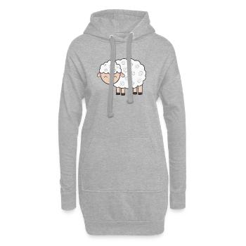Schaf Schafe - Hoodie-Kleid - Grau meliert - Vorne