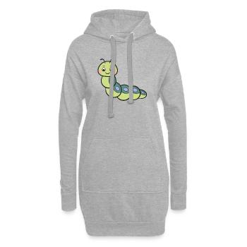 Chenille - Sweat-shirt à capuche long Femme - gris chiné - Devant