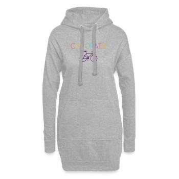 Geschenke für Radfahrer – Cycopath - Hoodie-Kleid - Grau meliert - Vorne