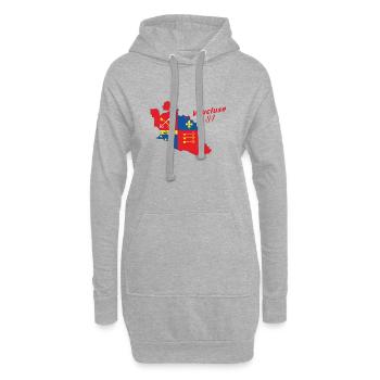 Vaucluse - Sweat-shirt à capuche long Femme - gris chiné - Devant