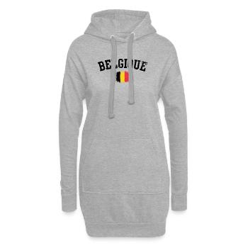 Pinselstrich der belgischen Flagge - Hoodie-Kleid - Grau meliert - Vorne
