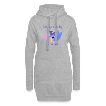 Yoga - Sweat-shirt à capuche long Femme - gris chiné - Devant