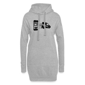 Achats en ligne et livraison de voiture - Sweat-shirt à capuche long Femme - gris chiné - Devant