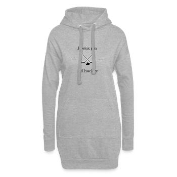 Je peux pas jai hockey - Sweat-shirt à capuche long Femme - gris chiné - Devant