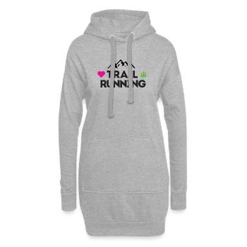 J’adore le Trail Running - Sweat-shirt à capuche long Femme - gris chiné - Devant