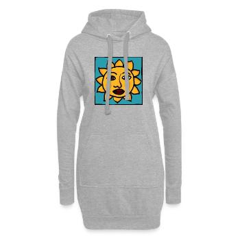 Sonne - Hoodie-Kleid - Grau meliert - Vorne