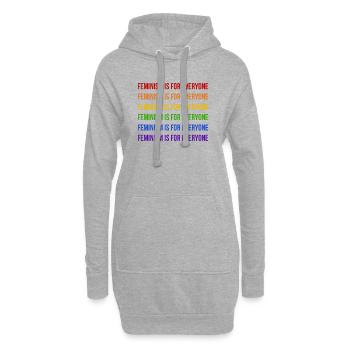 Le féminisme est pour tout le monde Arc-en-ciel - Sweat-shirt à capuche long Femme - gris chiné - Devant