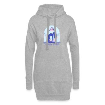 Yoga - Sweat-shirt à capuche long Femme - gris chiné - Devant