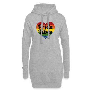 Pride Vibes Herz-Design - Hoodie-Kleid - Grau meliert - Vorne
