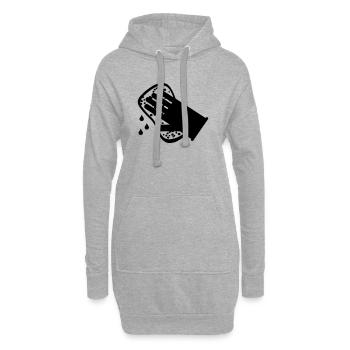 Sauberere Glasurwaschanlage - Hoodie-Kleid - Grau meliert - Vorne