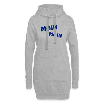 Moin Moin mit Anker - Hoodie-Kleid - Grau meliert - Vorne