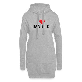 T-Shirt Ich liebe Daniele T-Shirt Geschenkidee - Hoodie-Kleid - Grau meliert - Vorne