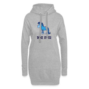 Pferdeliebe Islandpferde Herz Pferde Statement - Hoodie-Kleid - Grau meliert - Vorne