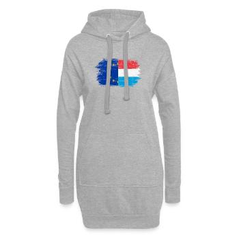 Gebürstete EU-Fusion der niederländischen Flagge - Hoodie-Kleid - Grau meliert - Vorne