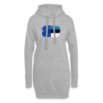 Fusion du drapeau UE-Allemagne - Sweat-shirt à capuche long Femme - gris chiné - Devant