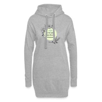Yoga - Hoodie-Kleid - Grau meliert - Vorne