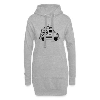 Krankenwagen Krankenhauswagen - Hoodie-Kleid - Grau meliert - Vorne
